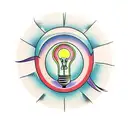 lightbulb tattoo design idea