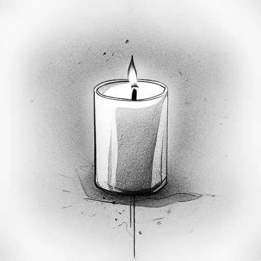 Candle tattoo design idea