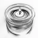 Candle tattoo design idea