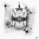 Candle tattoo design idea