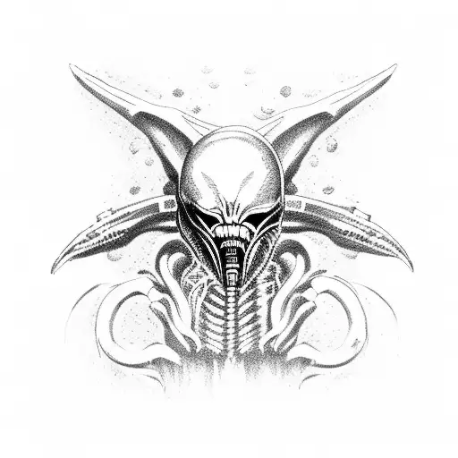 xenomorph tattoo design idea