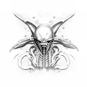xenomorph tattoo design idea