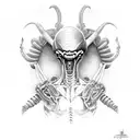 xenomorph tattoo design idea