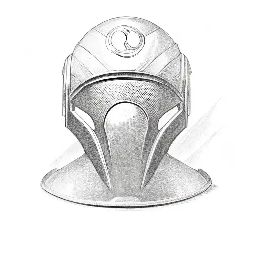 infinity logo with gladiator helmet tattoo design idea