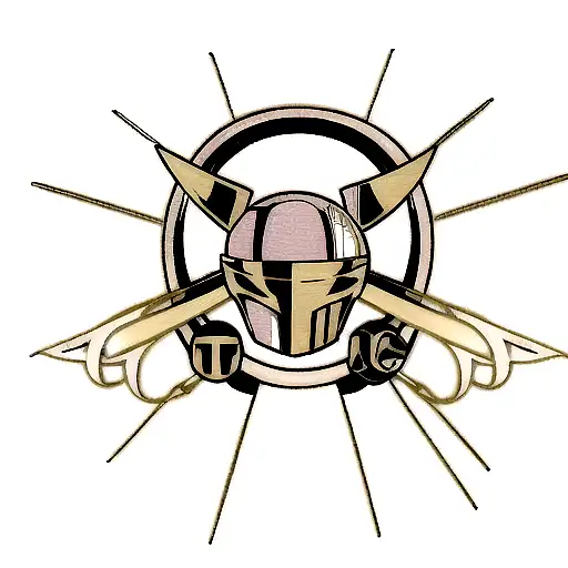 infinity logo with gladiator helmet tattoo design idea