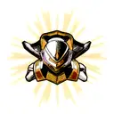 infinity logo with gladiator helmet tattoo design idea