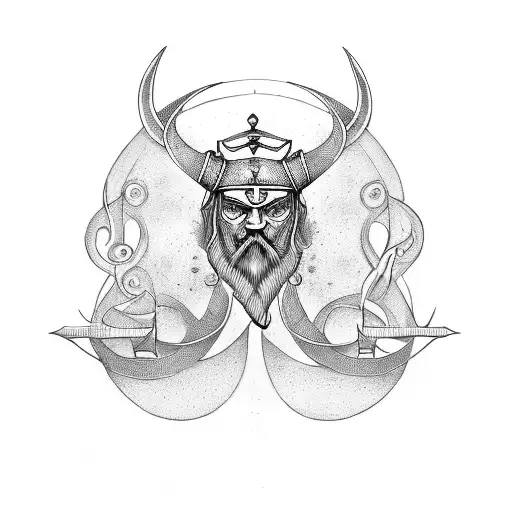 viking tree tattoo design idea