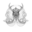 viking tree tattoo design idea
