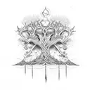 viking tree tattoo design idea