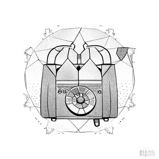 ringing office desk phone tattoo design idea