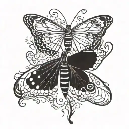 butter fly tattoo design idea