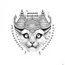 maa vaishno devi bhawan and Mata Rani  tattoo design idea
