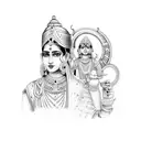 maa vaishno devi bhawan and Mata Rani  tattoo design idea