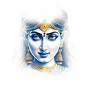 godess laxmi tattoo design idea