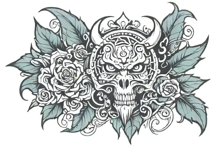 mid evil tattoo design idea