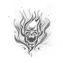 Flames lover loser tattoo design idea