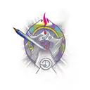 Flames lover loser tattoo design idea