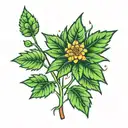weed plant tattoo design idea