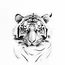 tiger rose tattoo design idea