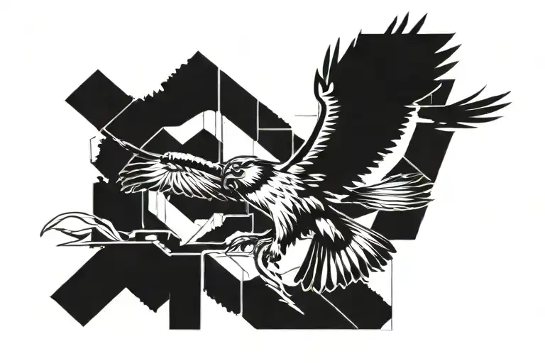 Frame by frame of osprey diving into water for hunt inspired tattoo tattoo design idea