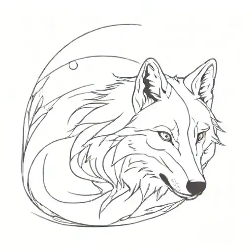 wolf tattoo design idea
