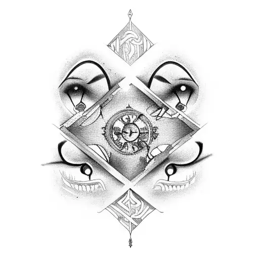 A tattoo of a historical timeline featuring significant events in Dejiny tattoo design idea