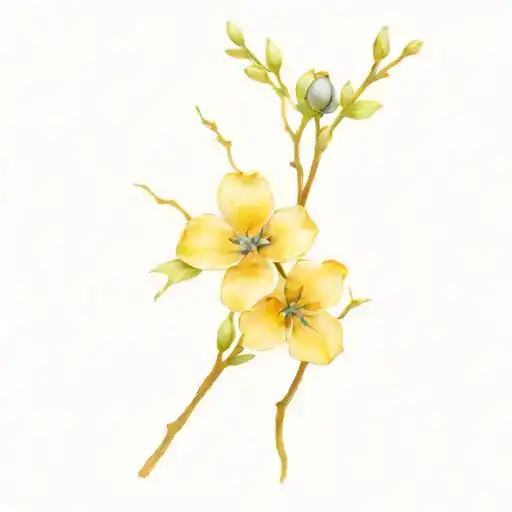 kintsugi forget me nots tattoo design idea