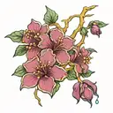 kintsugi forget me nots tattoo design idea