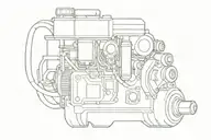 v8 engine transformed tattoo design idea