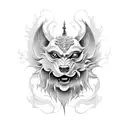 Foo Dog tattoo design idea