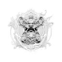 Foo Dog tattoo design idea