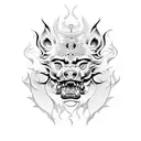 Foo Dog tattoo design idea
