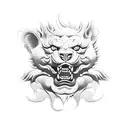 Foo Dog tattoo design idea
