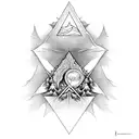 Two trees of valinor with shards of narsil lord of the rings tattoo design idea