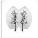 Two trees of valinor with shards of narsil lord of the rings tattoo design idea