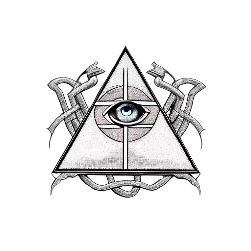 Masonic Eye Tattoo In Pyramid Vector Sign Amulet Drawing Vector, Sign,  Amulet, Drawing PNG and Vector with Transparent Background for Free Download