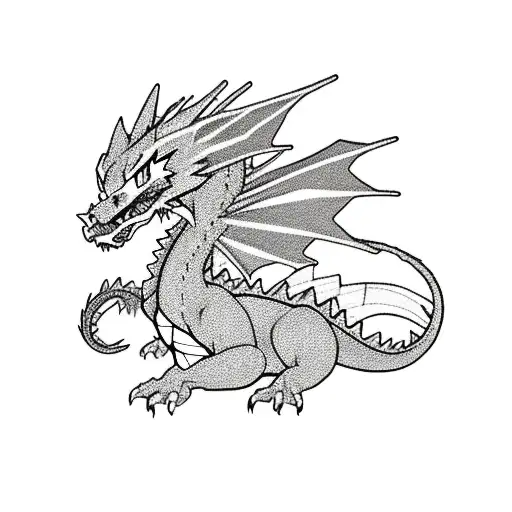 Anime dragon tattoo design idea