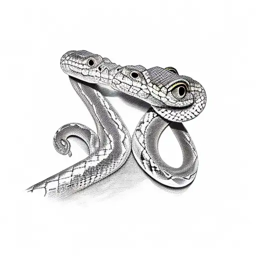 In hand amazing look and in neck python look tattoo design idea
