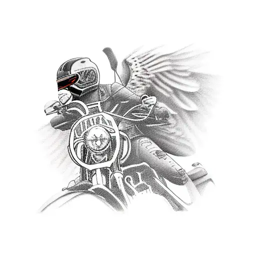 Harley Davidson  Riding  tattoo design idea