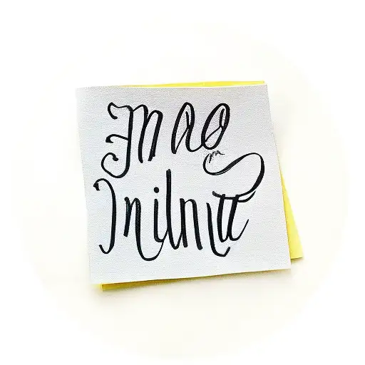 The name Kenzie in child handwriting 

 tattoo design idea