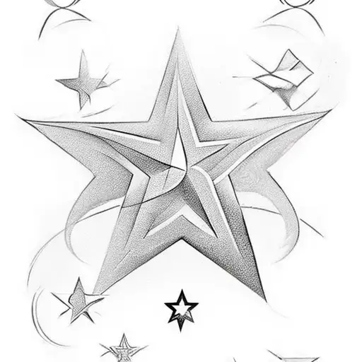 I already have three stars on my shoulder running in an arc shape. I want to transform the tattoo to something finer. A slight flow from the shoulder to the biceps with a band like shape would be nice. So combining the starts already on my shoulder to make a new incredible piece of tattoo. It should stretch to my bicep. tattoo design idea