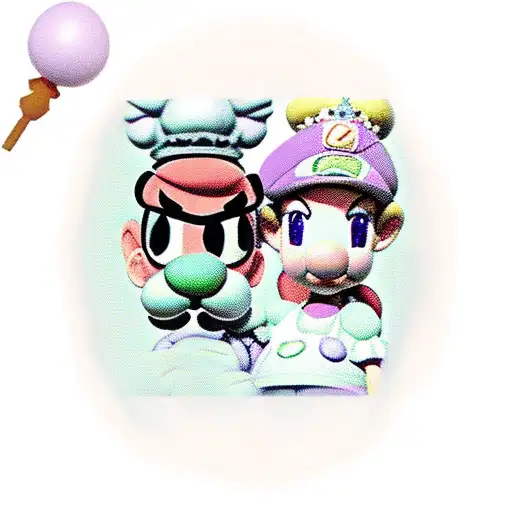 Luigi y princesa peach , with this dates April first 2020 and October twelve 2021 tattoo design idea
