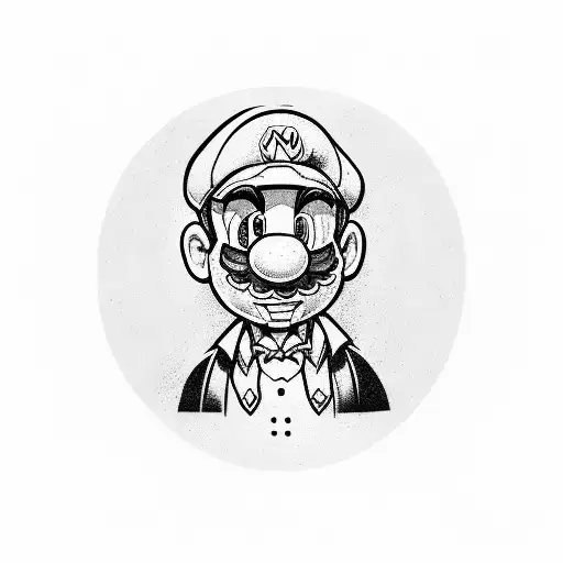 Band with cartoon characters:super Mario,Dangerous dave,gta San Andreas
 tattoo design idea