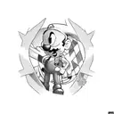 Band with cartoon characters:super Mario,Dangerous dave,gta San Andreas
 tattoo design idea