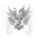 The winged dragon of ra yugioh immortal phoenix tattoo design idea