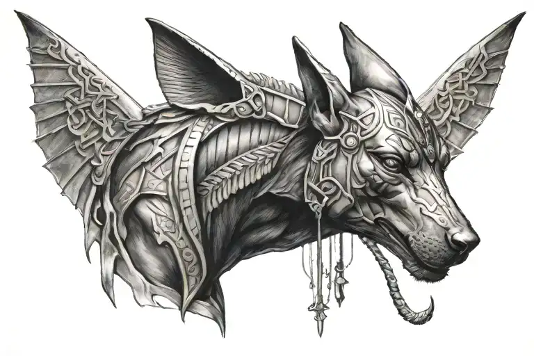 Anubis tattoo design idea