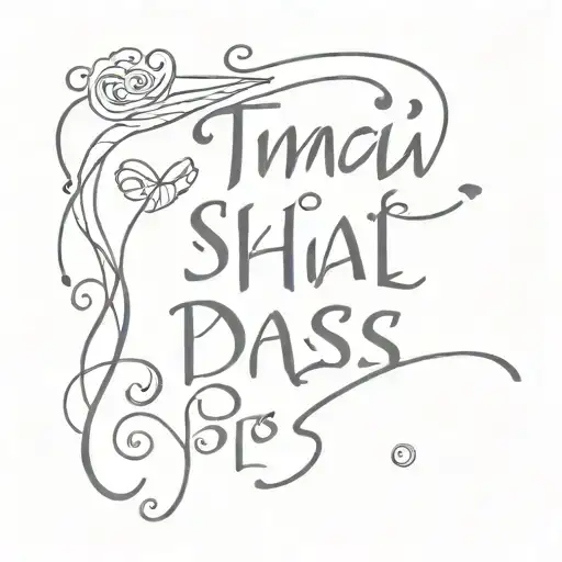 tamil writing saying This too shall pass tattoo design idea