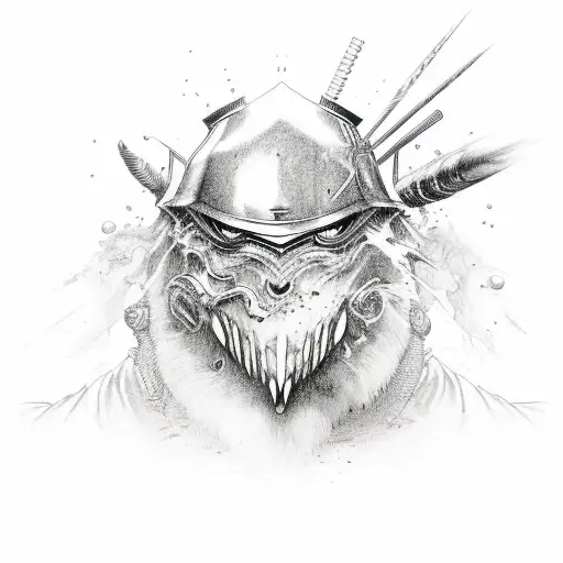 fear and desire and greed and warrior and magician tattoo design idea