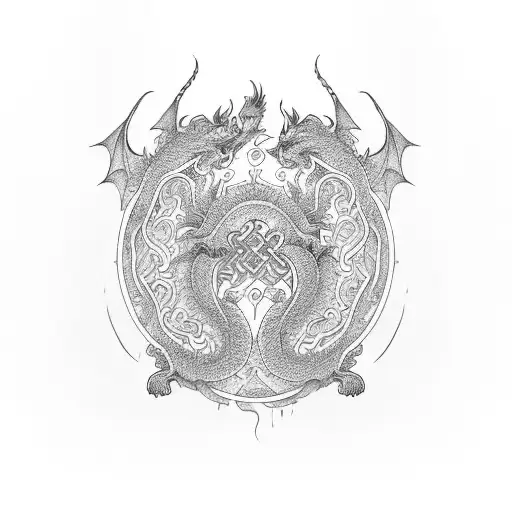 dragon mandala tattoo design idea