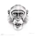 monkey tattoo design idea